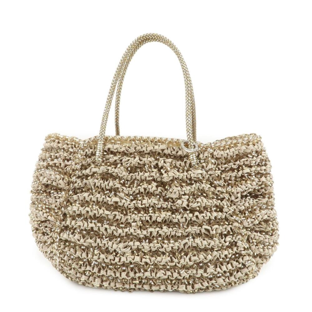 Anteprima Vinyl Wire Bag Beige Handbag